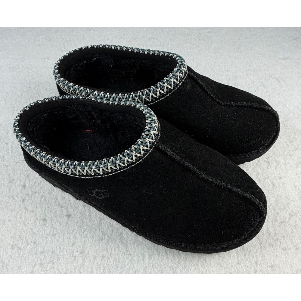 UGG Tasman II Black Suede Slippers Clogs Big Kids Size 5